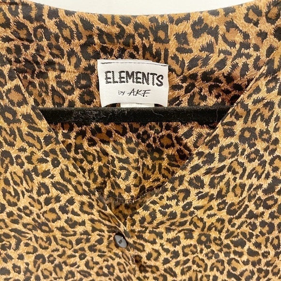 Vintage Elements Leopard Print Button Down - S - Picture 2 of 4